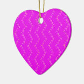 Zickzack Pastel Pink Hearts Fuchsia Ornament (Links)