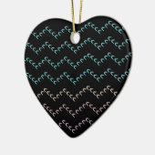 Zickzack Pastel Rainbow Hearts Nero Noctis Ornamen Keramik Ornament (Links)