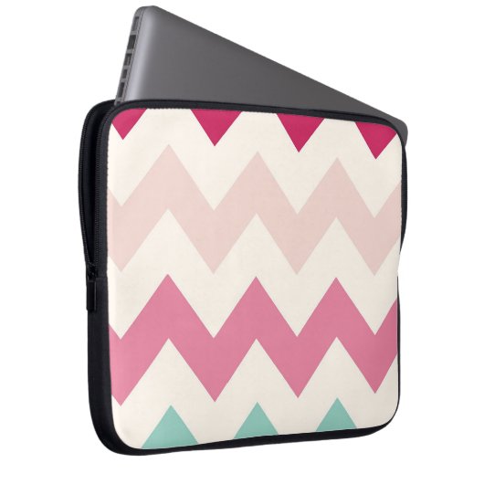 Zickzack Pastellzickzack stripes Zickzackmuster Laptopschutzhülle (Vorne Rechts)