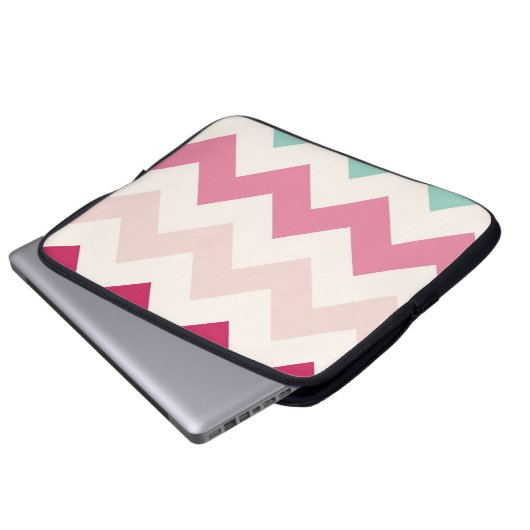 Zickzack Pastellzickzack stripes Zickzackmuster Laptopschutzhülle (Vorne Knopf)
