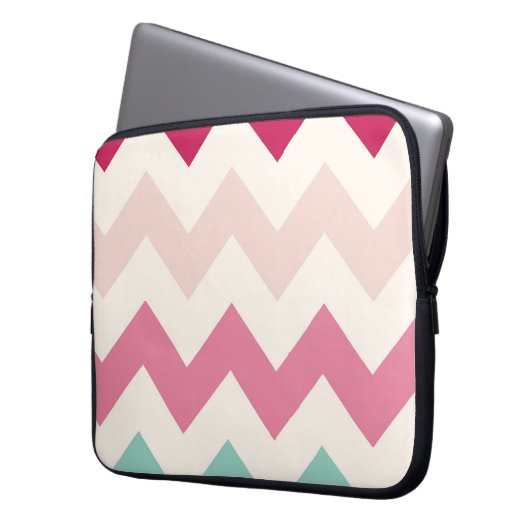 Zickzack Pastellzickzack stripes Zickzackmuster Laptopschutzhülle (Vorderseite Links)