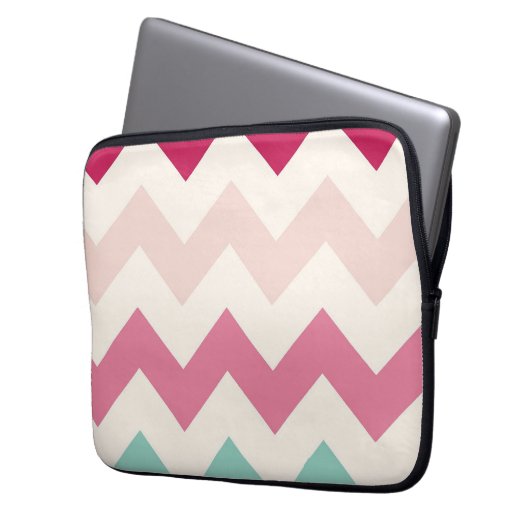 Zickzack Pastellzickzack stripes Zickzackmuster Laptopschutzhülle (Vorderseite Links)