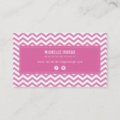 ZICKZACK PATTERN Preppy moderne hübsche Süßigkeite Visitenkarte (Rückseite)
