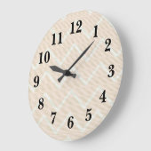 Zickzack Peach Texture Decke Große Wanduhr (Winkel)