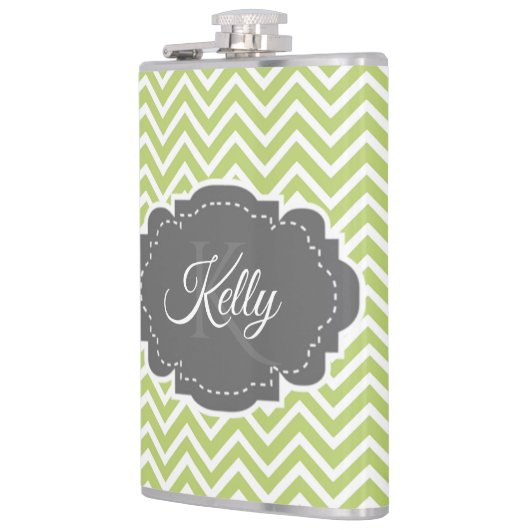 Zickzack Personalisierte Flasche Flachmann (Links)