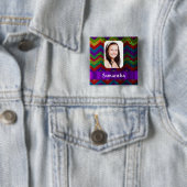 Zickzack personalisierte Fotovorlage Button (Beispiel)