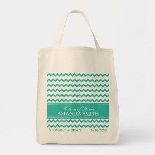 Zickzack personalisierte Hochzeits-Party-Tasche Tragetasche