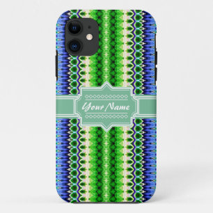 Zickzack Personalisierte Ikat-Ikat- iPhone 11 Hülle