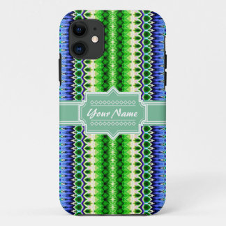 Zickzack Personalisierte Ikat-Ikat- iPhone 11 Hülle