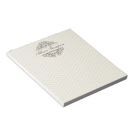 Zickzack Personalisierter Schreibtisch Notepad | B Notizblock (angewinkelt)