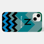 Zickzack personalisiertes modernes Case-Mate iPhone hülle (Rückseite (Horizontal))