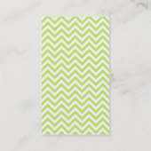 Zickzack Personalisiertes Monogramm Visitenkarte (Rückseite)
