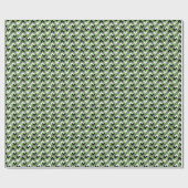 Zickzack Pfeil grün, weiß, grau und schwarz Geschenkpapier (Flach)