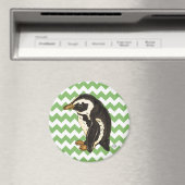 Zickzack Pinguin grün Magnet (In Situ (Geschirrspüler))