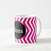 Zickzack Pink und Tiny White Kaffeetasse (VorderseiteRechts)