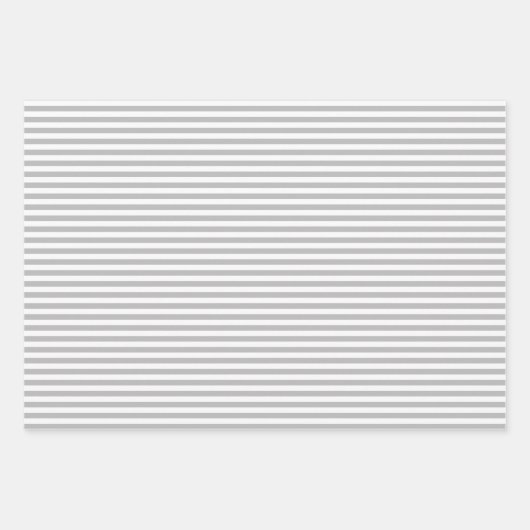 Zickzack Polka-Dosen aus grauen und weißen Streife Geschenkpapier Set (Vorderseite 2)