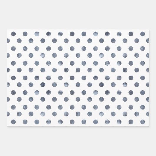 Zickzack Polka Dots Wrapping Paper Set 3 Geschenkpapier Set (Vorderseite 3)