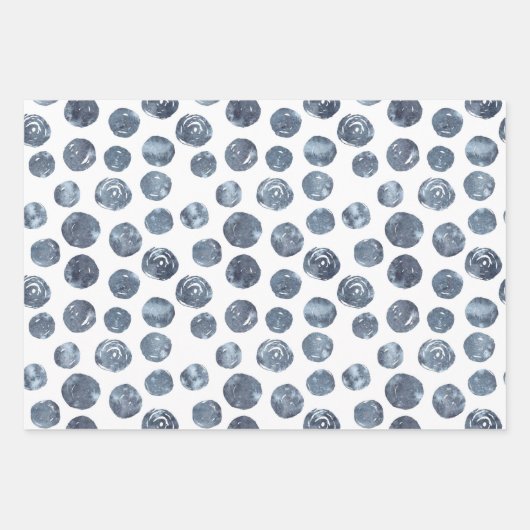 Zickzack Polka Dots Wrapping Paper Set 3 Geschenkpapier Set (Vorderseite 2)