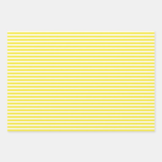 Zickzack Polka-Punkte aus Gelb und Weiß Geschenkpapier Set (Vorderseite 2)