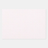 Zickzack Polka-Punkte aus hellrosa und weißen Stre Geschenkpapier Set (Vorderseite)