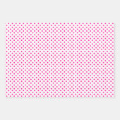 Zickzack Polka-Punkte aus Pink und Weiß Geschenkpapier Set (Vorderseite)