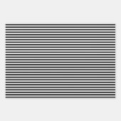 Zickzack Polka-Punkte aus schwarzen und weißen Str Geschenkpapier Set (Vorderseite 2)