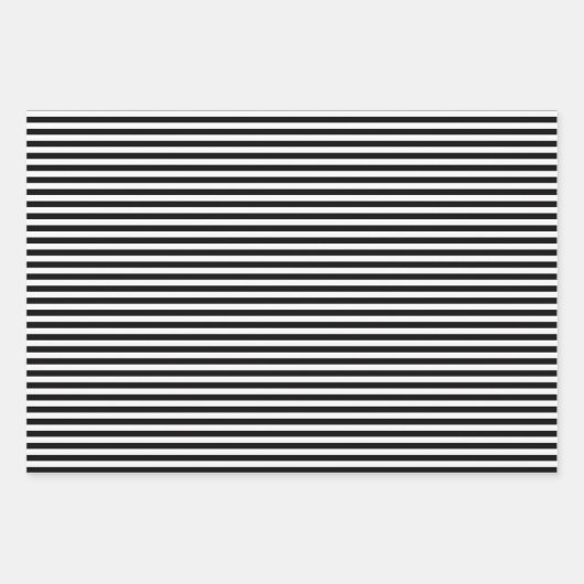 Zickzack Polka-Punkte aus schwarzen und weißen Str Geschenkpapier Set (Vorderseite 2)