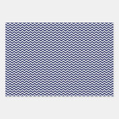 Zickzack Polka-Punkte für Navy Blue und White Stri Geschenkpapier Set (Vorderseite 3)