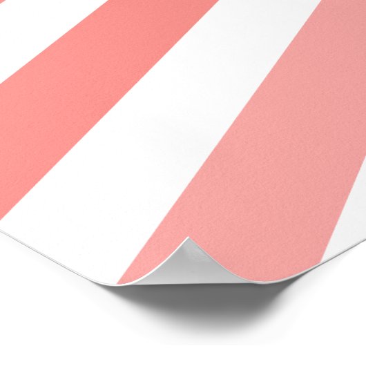 Zickzack Print { CORAL } Poster (Ecke)