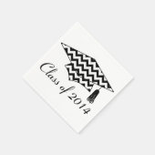 Zickzack Print Custom Abschluss Napkins Serviette (Ecke)