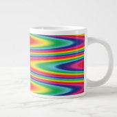 Zickzack-psychedelisches Regenbogen-Muster Jumbo-Tasse (Rechts)