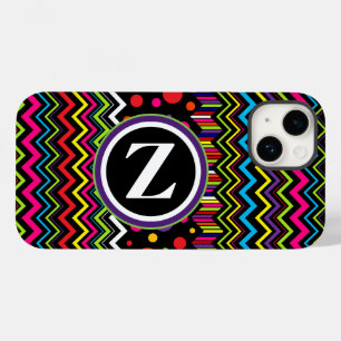 Zickzack & Punkte Case-Mate iPhone 14 Hülle