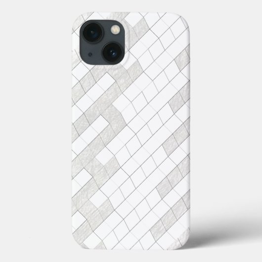 Zickzack-Quadrate in Grau Case-Mate iPhone Hülle (Rückseite)