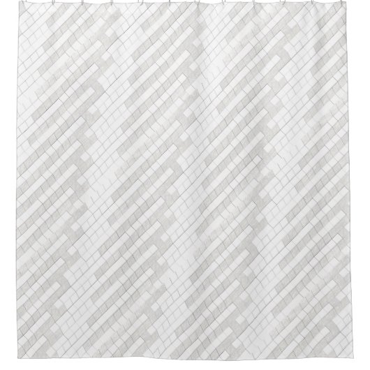 Zickzack Quadrate in grau... Duschvorhang (Vorderseite)