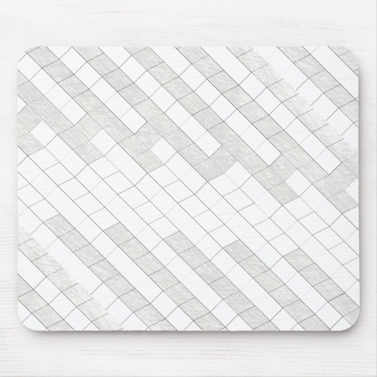 Zickzack Quadrate in grau... Mousepad (Vorne)