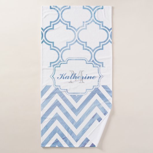 Zickzack & Quatrefolie Badhandtuch Set (Badehandtuch)