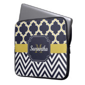 Zickzack & Quatrefolie Laptopschutzhülle (Vorderseite Links)