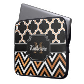 Zickzack & Quatrefolie Laptopschutzhülle (Vorderseite Links)
