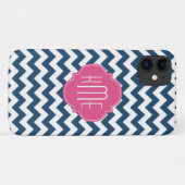 Zickzack Quatrefolionmonogramm Case-Mate iPhone Hülle (Rückseite (Horizontal))