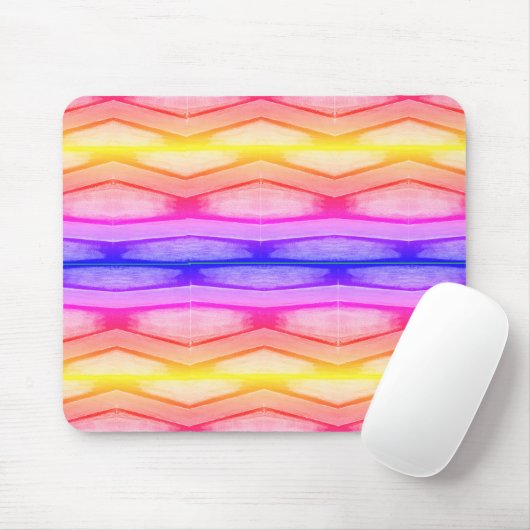 Zickzack Rainbow-Mauspad Mousepad (Mit Mouse)