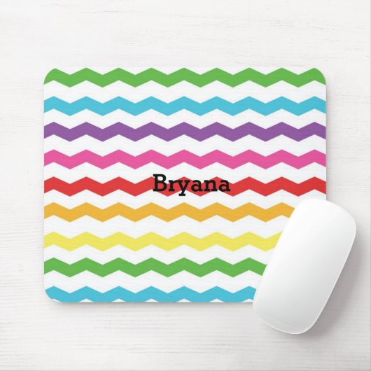 Zickzack Rainbow-Muster - farbenfrohe, benutzerdef Mousepad (Mit Mouse)