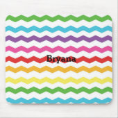 Zickzack Rainbow-Muster - farbenfrohe, benutzerdef Mousepad (Vorne)