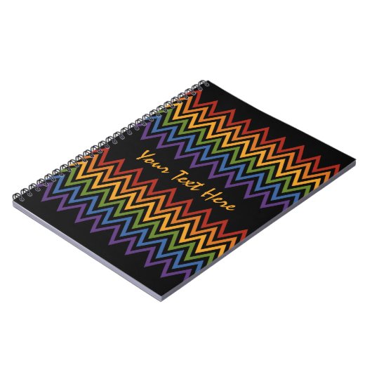Zickzack Rainbow-Muster für kundenspezifisches Not Notizblock (Linke Seite)