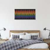 Zickzack Rainbow-Muster, kundenspezifischer Leinwa Leinwanddruck (Insitu (Schlafzimmer))