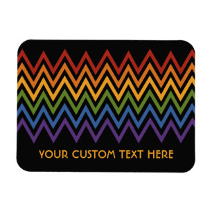 Zickzack Rainbow-Pattern-Magnet Magnet