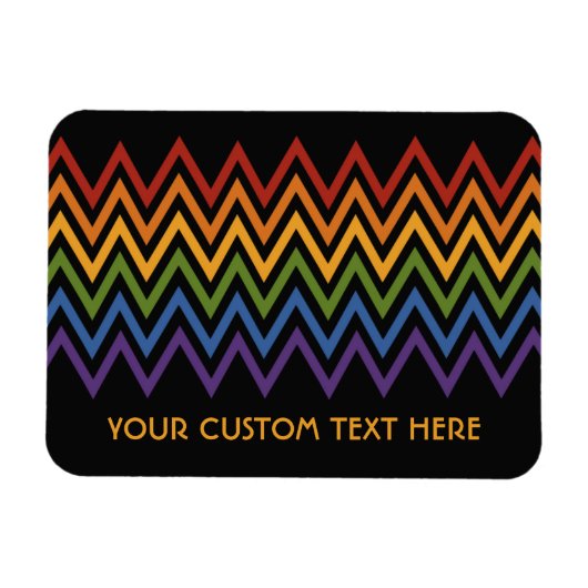 Zickzack Rainbow-Pattern-Magnet Magnet (Horizontal)