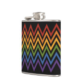 Zickzack Rainbow-Patternkolben Flachmann (Links)