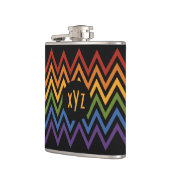 Zickzack Rainbow-Patternkolben Flachmann (Links)