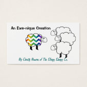 Zickzack Rainbow Sheep Hang Tag und Visitenkarte (Vorderseite)