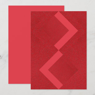 Zickzack Red Bold Einladung - Anpassbar